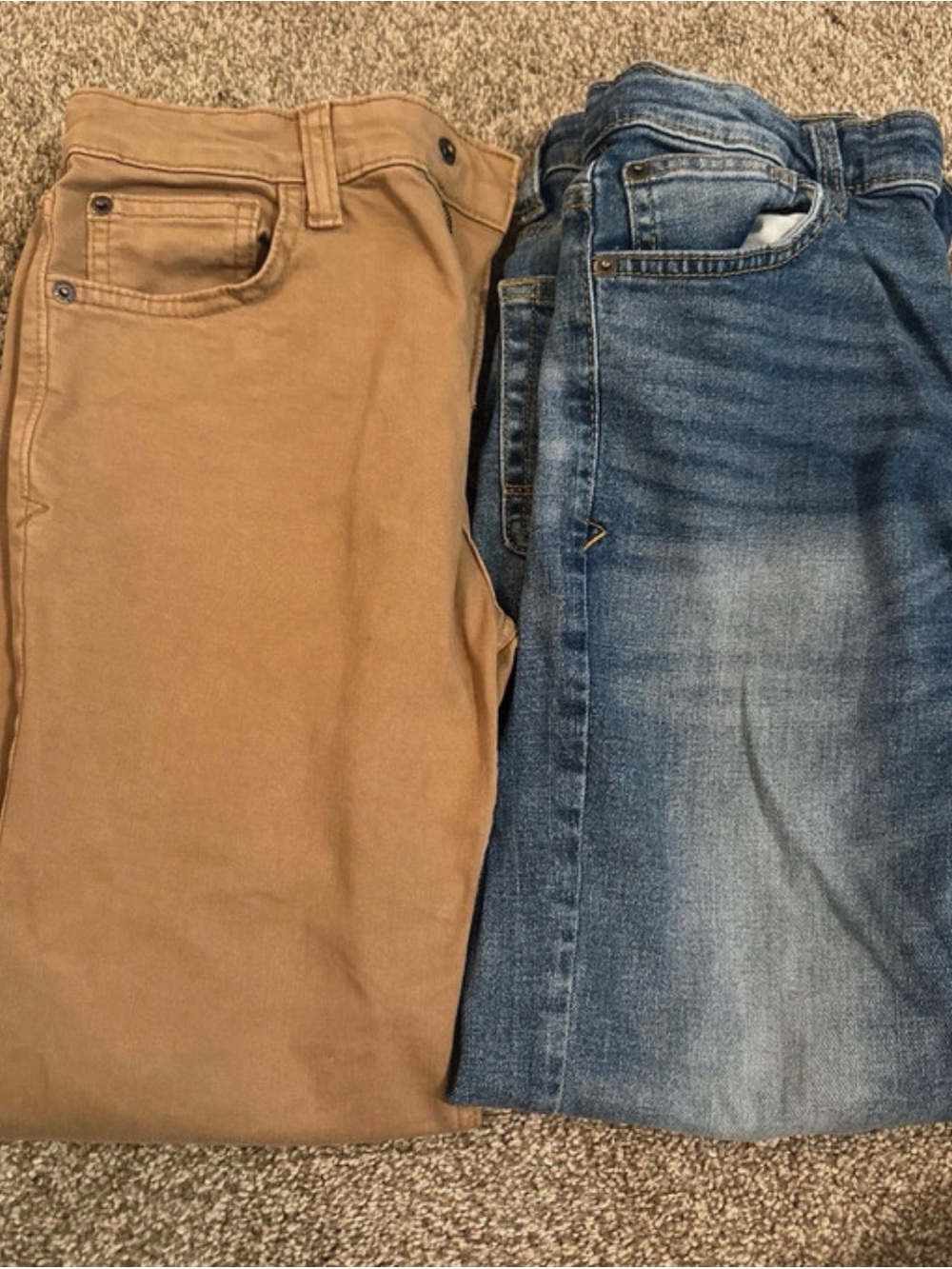 Boys Jeans in Tan and Blue - Classic Casual Fit